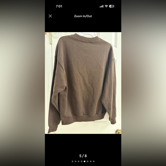 Alo yoga brown sweatshirt like new worn twice cotton blend women sz S small - Picture 5 of 8